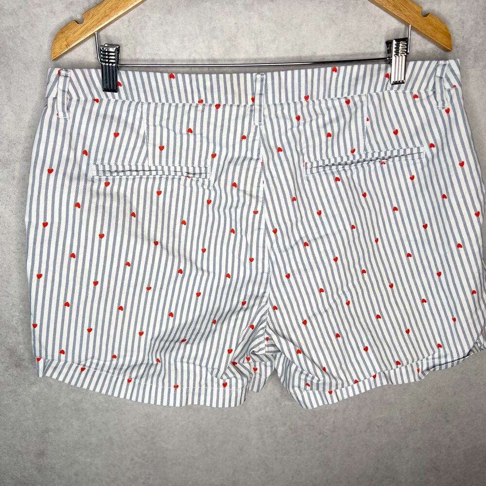 Old Navy Nautica Striped Heart Chino Shorts Sz 14 - Picture 2 of 6